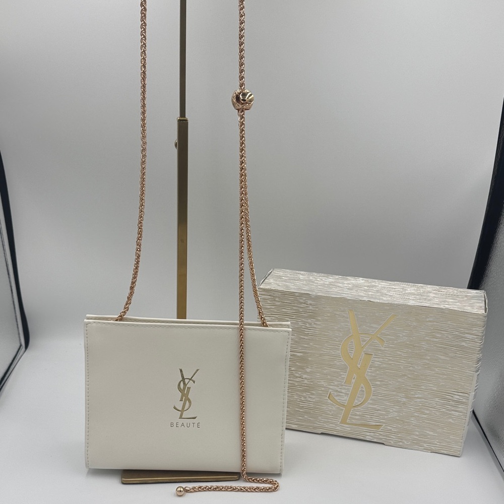 Cream Crossbody Beaute Pouch